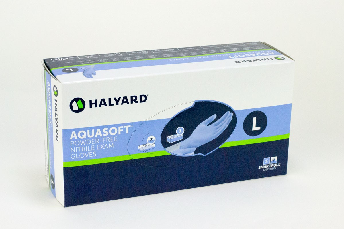 Halyard Health AQUASOFT Nitrile Exam Gloves - Image 2